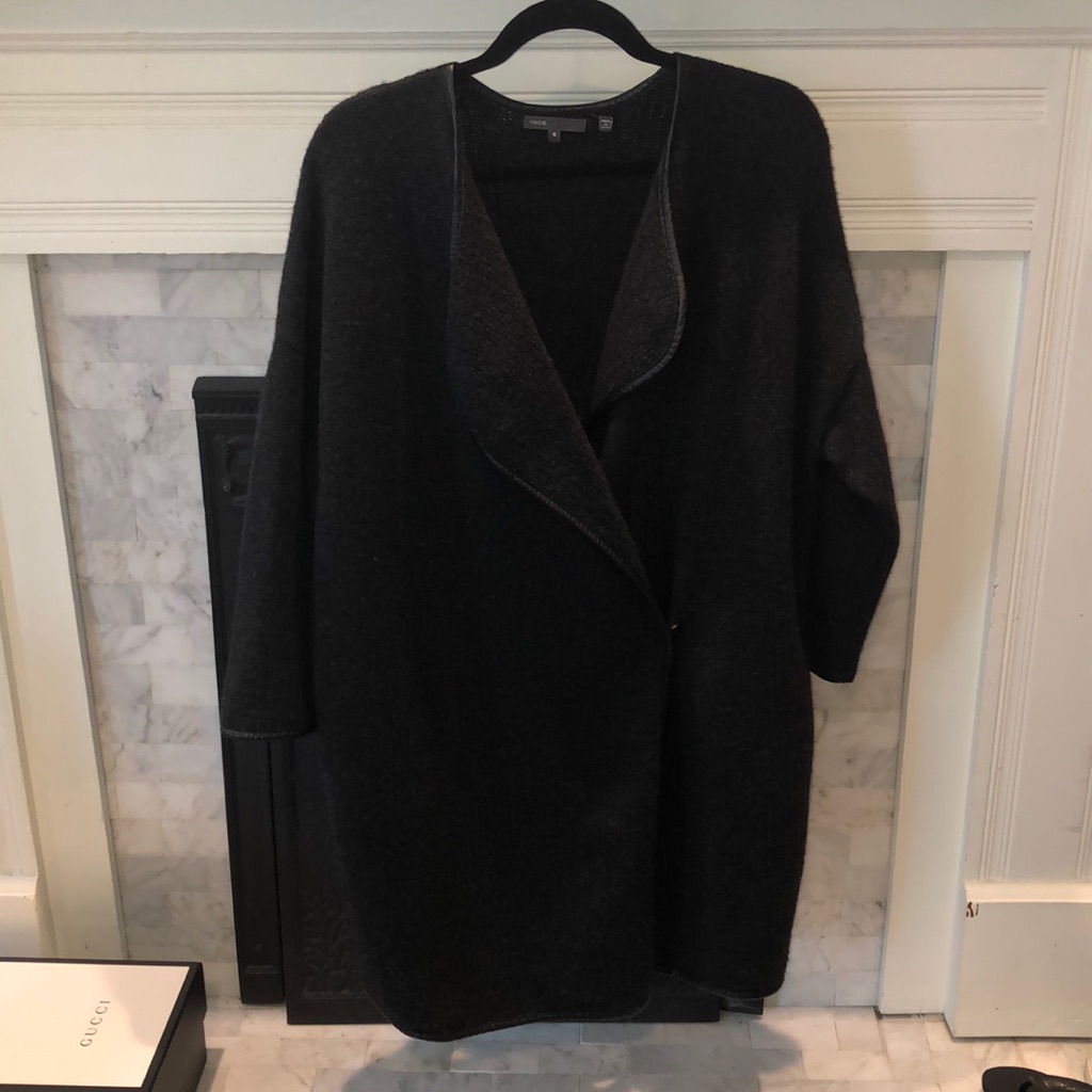 Vince Wool Blend Sweater Coat
